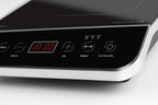 CASO Touch 3500 Induktionskochplatte doppelt mobil, Sicherheitsschalter, 60-240°C, 6 Stufen, Timer 180 Min., Tpfe bis 26 cm, 3500 Watt, Glaskeramik