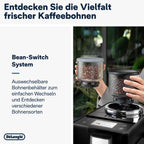 De'Longhi Rivelia EXAM440.55.W Kaffeevollautomat mit LatteCrema Milchsystem, Wechselbarer Bohnenbehälter, 16 Kaffee- & Milchgetränke auf Knopfdruck, Extra-Shot-Funktion, 3,5 Touch-Display, Weiß