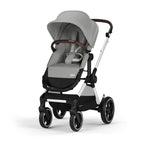 CYBEX Gold Kinderwagen EOS Lux 2-in-1 mit Babyschale Aton B2 i-Size und Babyschalen-Adapter, Reisesystem, Ab Geburt bis 22 kg (ca. 4 Jahre), Moon Black (Schwarz)
