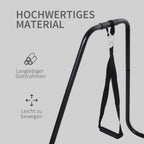 HOMCOM Dipstation Krafttraining mit Schlingentrainer gepolsterte Griffe