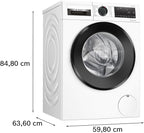 BOSCH WAN28127 Waschmaschine Serie 4, Frontlader mit 8kg Fassungsvermögen, 1400 UpM, Iron Assist, Active Water Plus, EcoSilence Drive, Speed Perfect, Weiß, 60cm