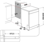Bauknecht B2F HD624 A Freistehender Geschirrspüler/ 60 CM/ 14 Maßgedecke/Hygieneprogramm/Vollwasserschutz/Startzeitvorwahl
