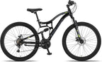 Chillaxx Bike Falcon Premium Mountainbike in 24,26,27.5 und 29 Zoll - Fahrrad für Jungen, Mädchen, Damen und Herren - Scheibenbremse- 21 Gang-Schaltung - Vollfederung
