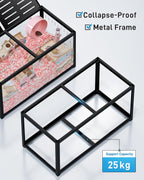 BUCATSTATE Hamsterkäfig 3,0: Metall Rattenkäfig Kleintierkäfig Groß Stapelbar mit Einfacher Montage 120L x 60W x 62H cm für Nager, Mäuse, Zwerghamster (0,72m², Weiß)