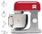 Kenwood kMix KMX750RD Küchenmaschine, 5 l Edelstahl Schüssel, Safe-Use-Sicherheitssystem, Metallgehuse, 1000 Watt, inkl. 3-Teiligem Patisserie-Set und Spritzschutz, Rot