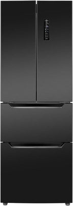 Bomann® Kühlschrank mit Gefrierfach | No-Frost Gefrierteil | 186cm Kühlschrank | 39dB | Kühl Gefrierkombination mit MultiAirflow | 320L | Kühl Gefrierkombination No-Frost | KG 7361 schwarz-inox