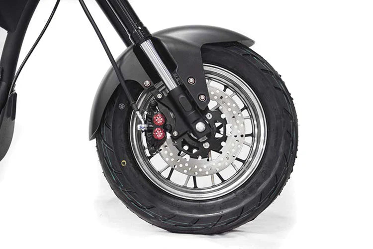 Elektro-Chopper Mangosteen M1 in Mattgrün – 2000W Hochleistungsmotor und Stilvoll