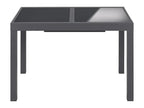 Alu-Set »Houston«, 9-teilig - Ausziehtisch & 8 Hochlehner, grau