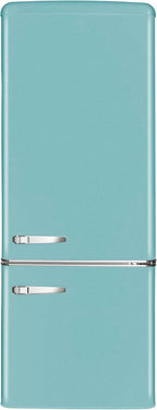 Amica KGC 15632 T Retro Kühl-/Gefrierkombination / Ice Blue (Türkis) / 144cm (H) x 55cm (B) x 62cm (T) / Retro-Design / Kühlschrank mit Gefrierfach