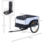 HOMCOM Fahrradanhänger faltbar große Transportbox