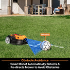 LawnMaster VBRM16 OcuMow™ Mähroboter für geeignet für bis zu 100 qm-Selbstfahrender Rasenmäher Roboter mit MX 24V 4.0Ah Lithium-Ionen Akku Ohne Kabel
