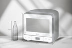 Bauknecht MW 39 WSL / Kombination Grill und Mikrowelle / Crisp Funktion / 700 W / 13 L Garraum / Super-Kompakt Design / Dampfgarfunktion / Schnellauftau-Funktion, Weiß/Silber