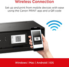 Canon PIXMA TS8750 Multifunktionsdrucker 3in1 (Tintenstrahl,Drucken, Kopieren, Scannen, A4, 10,8 cm Touch LCD, WLAN, Duplexdruck, 2 Papierzuführungen, 2 x 100 Blatt, 6 Separate Tinten) schwarz