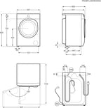 AEG L7WBA60680 Waschtrockner / DualSense - schonende Pflege / 8 kg Waschen / 5 kg Trocknen / D / energiesparend / Mengenautomatik / Nachlegefunktion / ProSteam - Auffrischfunktion / 1600 U/min Weiß