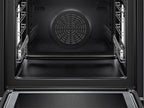 Bosch HMG7361B1, Serie 8 smarter Einbau-Backofen mit Mikrowellenfunktion, 60 x 60 cm, Made in Germany, Schwarz, Air Fry, Digitaler Bedienring, Touchdisplay, Automatikprogramme, Reinigungsunterstützung