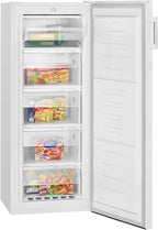Bomann großer Gefrierschrank freistehend | 165 Liter Nutzinhalt für Lebensmittel | 5 Schubladen | Freezer Eisschrank Froster | wechselbarer Türanschlag inkl. Eiswürfelschale | GS 7317.1 weiß