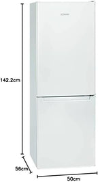 Bomann® Kühlschrank mit Gefrierfach 143cm hoch | Kühl Gefrierkombination 173L mit 3 Ablagen & 3 Schubladen | Türanschlag wechselbar | leise Kühlgefrierkombi 40db | Kühlschrank | KG 7331 inox