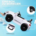 AIYAPLAY Kinder Elektroauto 12V mit Fernbedienung Weiß