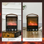 HOMCOM Elektrokamin realistische LED-Flammen Temperaturkontrolle