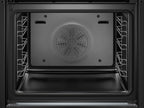 Bosch HMG7361B1, Serie 8 smarter Einbau-Backofen mit Mikrowellenfunktion, 60 x 60 cm, Made in Germany, Schwarz, Air Fry, Digitaler Bedienring, Touchdisplay, Automatikprogramme, Reinigungsunterstützung