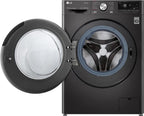 LG F4WV7080, Klasse A, Frontlader-Waschmaschine 8 kg, 1400 U/Min, AI Direct Drive, Wi-Fi, Tiefenreinigung mit Dampf, Groe Kapazitt, TRIPLE A, Auentür aus Sicherheitsglas, 62 x 60 x 85 cm  Wei