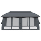 Outsunny Gartenpavillon mit Winddach und Vorhängen
