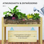 Outsunny Hochbeet mit Acrylplatten & Ablauflöchern, 110 × 50 × 80 cm