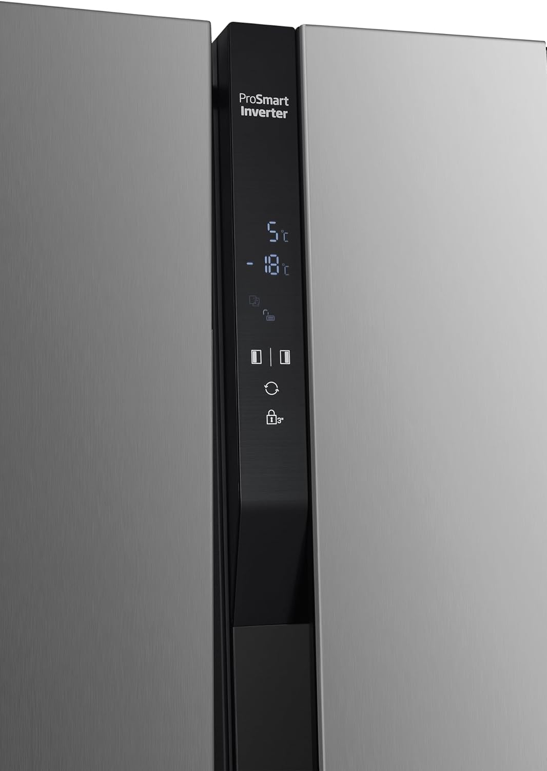 Beko GNO5322WDXPN Side-by-Side, Kühlschrank, Gefrierschrank, 532 l Gesamtvolumen, 347 Liter Kühlbereich, 185 Liter Gefrierbereich, Multifunktionsdisplay, NoFrost, Wasserspender, Edelstahl
