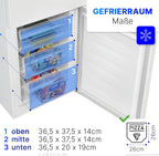 Bomann® Kühlgefrierkombination, 269 L Nutzinhalt - Kühlen: 198 L | Gefrieren: 71 L, Energiesparend, leise 39 dB, LED, wechselbarer Türanschlag, Höhe:180 x Breite: 55 x Tiefe: 55.8 cm - KG 184.1 weiß
