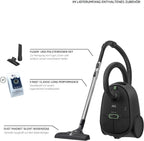 AEG CLEAN 6000 AB61C2DB Staubsauger mit Beutel / hohe Saugleistung / inkl. Polsterdüse / 50 % Recyclingkunststoff / ideal für Haustierbesitzer / Reinigen von Polstern / 12 m Kabel / 750 W / Blau