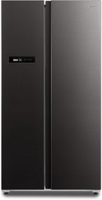 Midea KS-DDX 6.32 WT Side-by-Side Kühl-/Gefrierkombination/ 178,8 cm Hhe/ 254 kWh/Jahr/No Frost/Dual Inverter Compressor/mit 3in1 Wasser-/Eisspender und Wassertank, Dark Inox