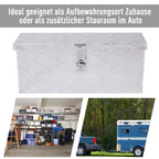 HOMCOM Werkzeugkasten abschließbar mit Griffen Aluminium