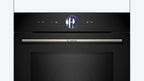 Bosch HMG7361B1, Serie 8 smarter Einbau-Backofen mit Mikrowellenfunktion, 60 x 60 cm, Made in Germany, Schwarz, Air Fry, Digitaler Bedienring, Touchdisplay, Automatikprogramme, Reinigungsunterstützung
