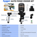 hygger Futterautomat Teich, Large Programmierbarer Fischfutterautomat Outdoor mit LCD Display Controller, Automatischer Fischfutterspender 5.5 Liters Fish Feeder Pond Koi for Weekend Holiday