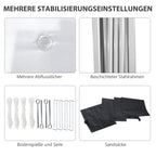 Outsunny Faltpavillon höhenverstellbar UV30+ mit Seitenwänden