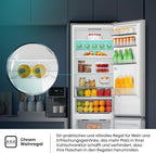 Hisense RB327N4ADD Fridge-Freezer Combination, EEK D, Total NoFrost, Interchangeable Door Hinge, Bottle Grid, 171 Litre Fridge Compartment, 85 Litre Freezer Compartment, Stainless Steel Look