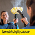 Krcher Dampfreiniger SC 5 EasyFix Iron Plug mit Heiwasser-Zuschaltung, Dampfdruck: 4,2 bar, Aufheizzeit: 3 min., Flche: ca. 150 m, Tank: 0,5 l + 1,5 l, Bodenreinigungsset EasyFix und Düsen