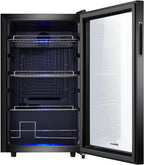 Kalamera Getränkekühlschrank, Bierkühlschrank mit Touch-Bedienfeld, 3-18°C Kühlzone, Flaschenkühlschrank 86 Liter, Blaue LED-Innenbeleuchtung, 41 dB, KRC-86GE