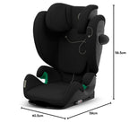 CYBEX Gold Kinder-Autositz Solution G i-Fix, Für Autos mit und ohne ISOFIX, Ab ca. 3 bis 12 Jahre (100 - 150 cm), Ab ca. 15 bis 50 kg, Lava Grey