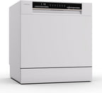 Klarstein ia 8 - Spülmaschine, Geschirrspüler, Freistehend, Teilintegriert, F, 55 cm breit, 8 Maßgedecke, 6 Programme, Aquastop, silber