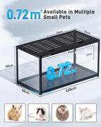 BUCATSTATE Hamsterkäfig 3,0: Metall Rattenkäfig Kleintierkäfig Groß Stapelbar mit Einfacher Montage 120L x 60W x 62H cm für Nager, Mäuse, Zwerghamster (0,72m², Weiß)