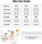 Glerc Missy 20 24 26 Zoll Mädchen City 6-Gang Hybrid Cruiser Fahrrad mit Weidenkorb für Jugend über 6-Jahre alt, mehrere Farben