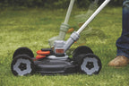 BLACK+DECKER 3-in-1 Multi-Trimmer-Set Rasentrimmer mit Akku Rasenkantenschneider (18V 2,0Ah Rasentrimmer mit Rasenmäheraufsatz, speziell für kleinste Rasenflächen und schwieriges Gelände) STC1820CM