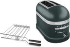 KitchenAid Toaster für 2 Scheiben mit Sandwich-Zange | Artisan | Retro Toast Machine | Verschiedene Funktionen und Bräunungsstufen | Grün
