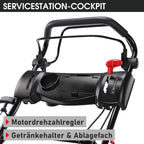 BRAST Benzin Rasenmäher mit Antrieb | 5,2kW(7PS) | Elektrostart | 48cm Schnittbreite | viele Modelle | TÜV | 4 Takt OHV Motor | 30-80mm Schnitthöhe | 60L Fangkorb | Stahlgehäuse | 19224 ESTART Speed