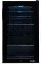 Getränkekühlschrank | Freistehender Kühlschrank für 126 Dosen mit Glastür mit Scharnier rechts | Mini-Getränkekühlschrank, perfekt für Bier, Wein, Limonade und kühlere Getränke