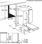 AEG Vollintegrierter Geschirrspüler 60cm, Spülmaschine Serie 7000: mit Glasschutz, Energieklasse A, Besteckschublade, personalisierte Zeit-Steuerung, leise 41dB, ComfortRails, Wasserstopp, FSE7676AP
