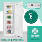 Bomann Gefrierschrank Nofrost freistehender Tiefkühlschrank 194 Liter Nutzinhalt | No Frost - nie wieder abtauen - Schnellgefrierfunktion u. MultiAirflow-System | Türanschlag wechselbar | GS 7326.1