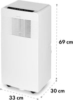 Klarstein Mobile Klimaanlage mit Abluftschlauch, 3-in-1 Klimagerät mit Ventilator, Luftentfeuchter & Nachtmodus, Kleine & Portable Klimaanlage für Wohnung & Büro, 12000 BTU Niedrig Verbrauch