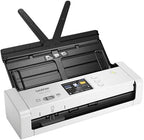 Brother ADS-1700W Kompakter und intelligenter Dokumentenscanner | Dokumentenzuführung | Automatisches Scannen | Wi-Fi/Wi-Fi Direct, Weiß/Schwarz